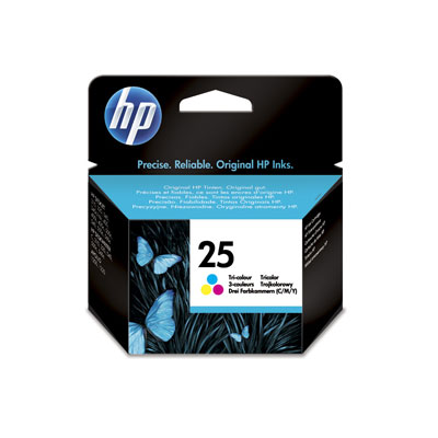 HP 25 tříbarevná inkoustová tisková kazeta (19,5 ml) (51625AE)