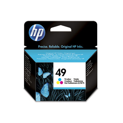 HP 49 tříbarevná inkoustová tisková kazeta (11 ml) (51649NE)