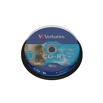 Verbatim DataLifePlus CD-R 700MB 52X LightScribe 10ks Spindle (710690)