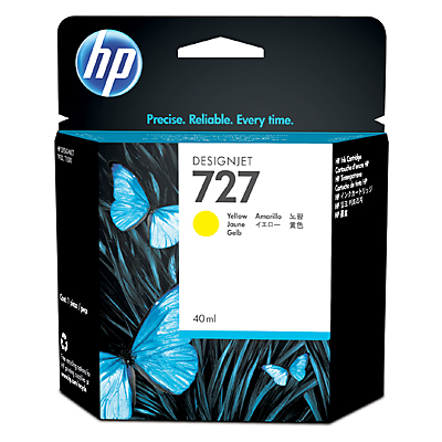 Inkoustová náplň HP 727 žlutá (40 ml) (B3P15A)