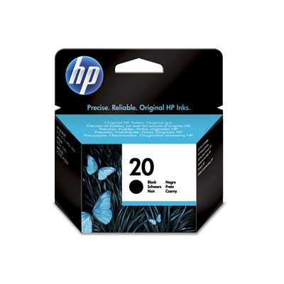 HP 20 černá inkoustová tisková kazeta se sníženým objemem (14 ml) (C6614NE)