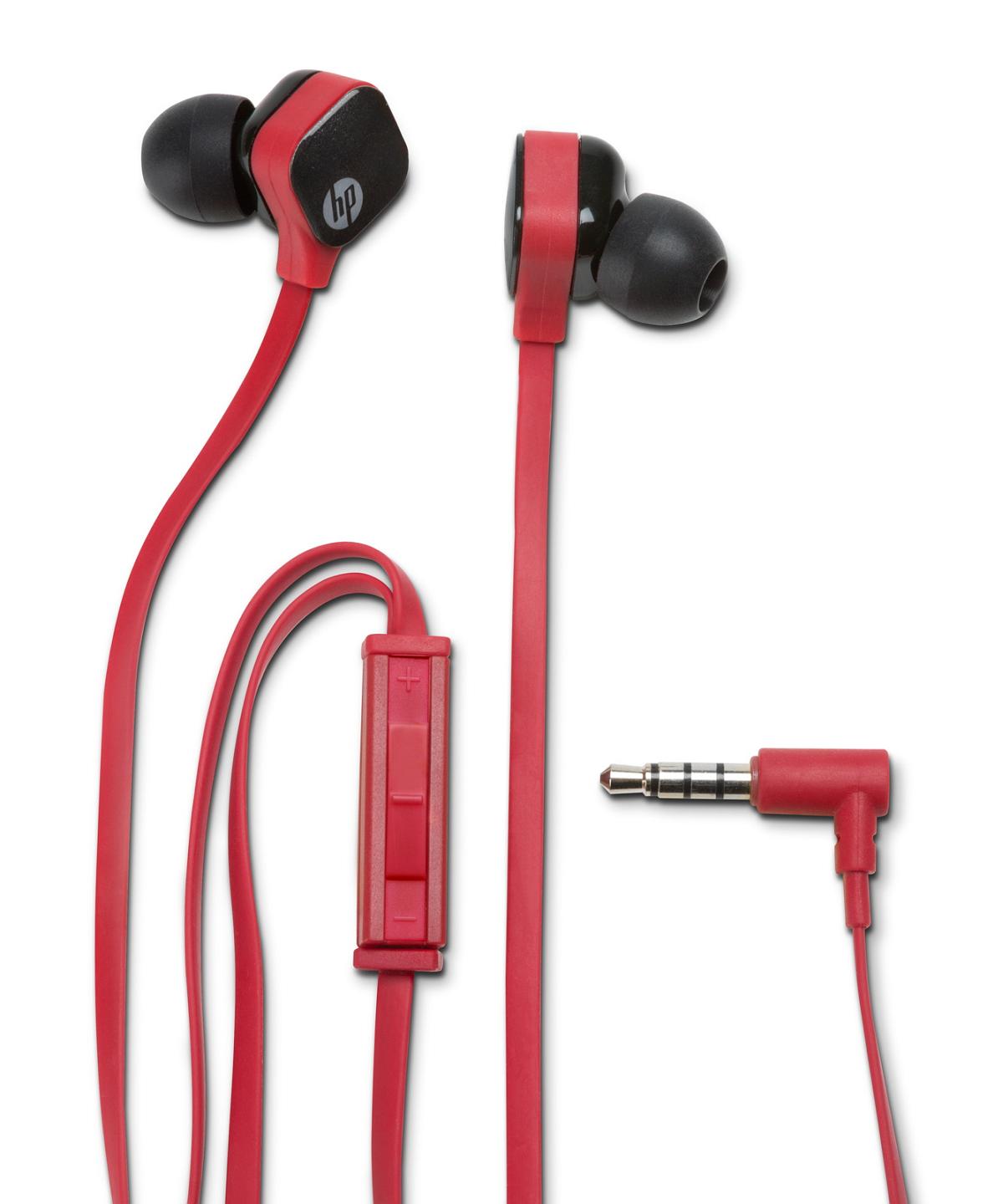 Špuntová stereofonní sluchátka HP H2300 In-Ear červená/černá (H6T18AA)