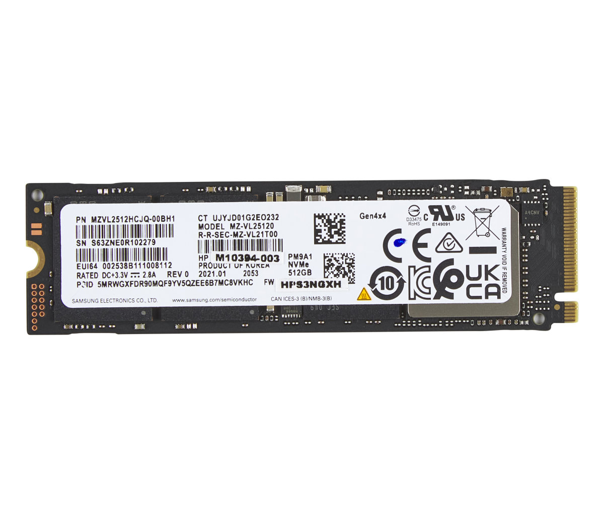 M.2 SSD disk HP - 512 GB PCIe 4x4 NVMe (AL0M8AA)